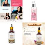 Buy Combo of 2- Rose Water Spray Bottle 200ml & Glow Face Serum 30ml - Purplle