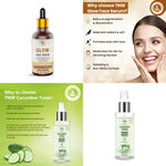 Buy Combo of 2- Cucumber Toner 100ml & Glow Face Serum 30ml - Purplle