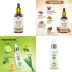 Buy Combo of 2- Cucumber Toner 100ml & Glow Face Serum 30ml - Purplle