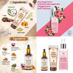 Buy Combo of 3- Coffee Coconut Scrub & Glow Face Serum 30ml & Rose Water Spray Bottle 200ml - Purplle