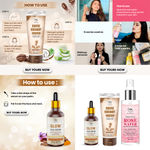 Buy Combo of 3- Coffee Coconut Scrub & Glow Face Serum 30ml & Rose Water Spray Bottle 200ml - Purplle
