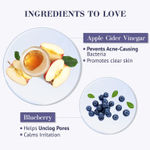 Buy Good Vibes Acne cleanse & acne marks control Regime | Apple Cider Vinegar & Blueberry Anti Acne Smoothie Cleanser | Vitamin C & B3 Glow Face Serum 10 ml - Purplle