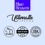 Buy Blue Heaven Ultimatte Non-Transfer Lipstick for women Enriched with Shea Butter & Vitamin E, Matte Finish, Smudge Proof & Waterproof Long Lasting Lipstick Upto 12Hrs, 07 | 2.2 gm - Purplle