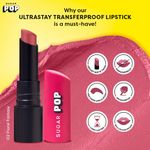 Buy SUGAR POP Ultrastay Transferproof Lipstick 02 Floral Fantasy - 4 gm - Enriched with Vitamin E | Smooth Glide | Waterproof | Longlasting - Purplle