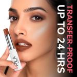 Buy Mila Beaute Non-Transfer Matte Locked-In Lipstick - 5 Peachy Pink, 3.2 gm - Purplle