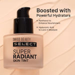 Buy Swiss Beauty Select Super Radiant Skin Tint Foundation for Face Makeup| Medium Coverage |Easy Blendable |Long Lasting| With Hyaluronic Acid and Glycerin 4 Almond Glow| 30 gm - Purplle