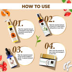 Buy Good Vibes Ultimate Glow Combo Kit (Papaya Face Wash (120 ml), Rosehip Serum (10 ml), Green Tea Toner (120 ml), Coconut Cream (50 gm) with free pouch - Purplle