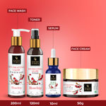 Buy Good Vibes Rosehip Range Combo Kit (Face Wash 200 ml + Toner 120 ml + Face Serum 10 ml + Face Cream 50 gm) - Purplle