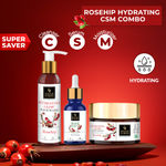 Buy Good Vibes Rosehip Hydrating CSM Combo (Set of 3) (Facewash 200ml + Serum 15ml + Moisturizer 50 gm) - Purplle