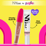 Buy NY Bae Velvet Lip & Strobe Glow Combo | Velvet Mousse Lipstick - Cheeky Nude 09 | Strobe Cream - Pink Topaz | Glowing Korean Skin | Smudgeproof Lipstick | Makeup Kit - Purplle
