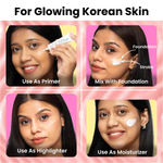 Buy NY Bae Velvet Lip & Strobe Glow Combo | Velvet Mousse Lipstick - Cheeky Nude 09 | Strobe Cream - Pink Topaz | Glowing Korean Skin | Smudgeproof Lipstick | Makeup Kit - Purplle
