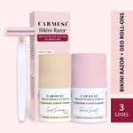 Buy Carmesi Bikini Razor & Natural Deodorant Roll-Ons | Irritation-Free Shaving of Bikini Line | Fresh Underams All Day | 1 Bikini Razor & 2 Natural Deodorant Roll-Ons (Floral Sunset & Sweet Summer) - Combo of 3 - Purplle