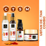 Buy Good Vibes Ubtan CTMS De- tan Glow with (Fash wash 120ml + Toner 120ml+ Serum 30ml + Day cream 50 gm) - Purplle