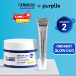 Buy DERMDOC by Purplle Radiant Glow Duo | 2% Kojic Acid Night Cream with Niacinamide & Alpha Arbutin for Skin Brightening (50 gm) | Tinted Brightening Under Eye Cream for Dark Circles (15 ml) - Purplle