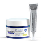 Buy DERMDOC by Purplle Radiant Glow Duo | 2% Kojic Acid Night Cream with Niacinamide & Alpha Arbutin for Skin Brightening (50 gm) | Tinted Brightening Under Eye Cream for Dark Circles (15 ml) - Purplle