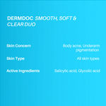 Buy DERMDOC Combo Kit for Smooth & Clear Skin | 5% Glycolic Acid Under Arm Treatment Spray (100 ml) | 2% Salicylic Acid Body Acne Treatment Spray (100 ml) | body & back acne treatment, dark underarms, dark patches - Purplle