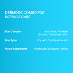 Buy DERMDOC Combo Kit for Wrinkle Care | Collagen Face Gel (50 gm) & 0.1% Retinol Face Serum (15 ml)| gentle retinol serum | serum for wrinkles anti ageing treatment | skin tightening gel | retinol for all skin types - Purplle