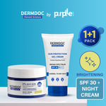 Buy DERMDOC Combo Kit Glow & Protect Combo | 2% kojic acid glow fusion formula night cream (50 g) | UVA & UVB Broad Spectrum Sun Protection Gel Cream (sunscreen) with SPF 30 & PA+++ (50 g) - Combo of 2 - Purplle