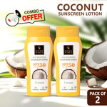 Buy Good Vibes Coconut Nourishing Sunscreen Lotion SPF 50 With Lime & Rosemary Leaf Oil | Winter Best Seller, For all skin type | Pack of 2 - Purplle