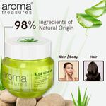 Buy Aroma Treasures aloe vera gel for face, skin, body & hair | Paraben free aloevera gel for glowing skin suitable for men & women - 125 gm - Purplle