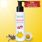 Buy Aroma Treasures Sunscreen Lotion with SPF 50 | Water-resistant | UVA/UVB protection, Infused Lavender, Chamomile & Vetivert | Easy-to-apply for all skin types, face & body | SPF 50 | (100 gm) - Purplle