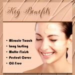 Buy Half N Half Skin Foundation Miracle Touch Moisturizing Whitening, SPF 50 PA++ Colour Correction Smoothing Base, White Rose (45 gm) - Purplle