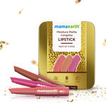 Buy Mamaearth Moisture Matte Longstay Lipstick Pack of 3 Minis - Nude Perfection - Purplle