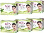 Buy ROSA Transparent Aloevera Bathing Bar 100 gm I With Tea Tree Oil I Pack of 6, Unisex - Purplle