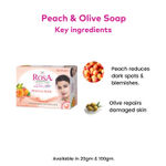 Buy ROSA Transparent Peach & Olive Bathing Bar 100 gm I Pack of 6, Unisex - Purplle