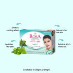 Buy ROSA Transparent Mint Bathing Bar 100 gm I With Pappermint Oil I Pack of 6, Unisex - Purplle