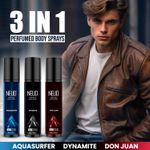 Buy NEUD 3-in-1 Perfumed Body Sprays for Men, Long-Lasting Deodorants, No Gas, No CFC Formula - 3 x 120ml Each, 360 ml - Purplle