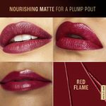 Buy Lakme Ultimate Glam Satin Matte Lipstick With Jojoba Oil and Shea Butter, For Smooth and Nourished Lips - Red Flame - 4.3 gm - Purplle