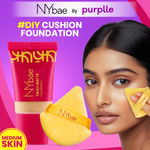 Buy NY Bae DIY Cushion Foundation - Medium Skin | Makeup Combo | Truly Matte Foundation (Tan 230) | Powder Puff | Even Skin Tone | SPF 50 | Waterproof | Smudgeproof Combo of 2 - Purplle