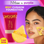 Buy NY Bae DIY Cushion Foundation - Fair Skin | Makeup Combo | Truly Matte Foundation (Beige 120) | Powder Puff | Even Skin Tone | SPF 50 | Waterproof | Smudgeproof Combo of 2 - Purplle