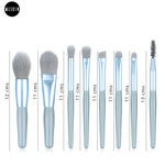 Buy MeSkin Eight pcs Classy Mini Makeup Brush Set with Storage Pouch (Available in asorted colors) Pack of 8 - Purplle