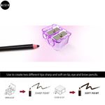 Buy MeSkin Precision Cosmetic Pencil Sharpener - Dual Holes for Eyeliner and Lip Liner Pencils - Makeup Essential for Perfectly Sharpened Tips - (Assorted Colors, Pack of 2) - Purplle