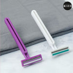 Buy Meskin Reusable Body Razor Pack of 5 Purple - Purplle