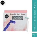Buy Meskin Reusable Body Razor Pack of 5 White - Purplle