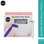 Buy Meskin Reusable Body Razor Pack of 5 White - Purplle