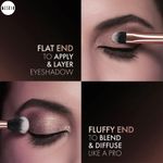 Buy MeSkin Dual-Ended Eyeshadow Brush - Precision 2-in-1 Double-Ended Design for Seamless Eyeshadow Application (Pack of 1) 200gm - Purplle