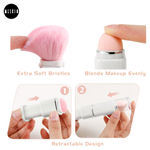 Buy MeSkin Travel Makeup Brushes Set: 8-in-1 Mini Foundation Brush, Portable Face Powder Brush, Blush Concealers, Eye Makeup Brushes, Puff Sponge with Organizers and Storage Boxes (White) - Purplle