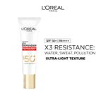 Buy L'Oreal Paris UV DEFENDER INVISIBLE RESIST DAILY SUNSCREEN SPF50+ PA++++ 30 ml | Lightweight, Waterproof, Sweatproof & Protects from Pollution & Dust - Purplle