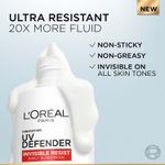 Buy L'Oreal Paris UV DEFENDER INVISIBLE RESIST DAILY SUNSCREEN SPF50+ PA++++ 30 ml | Lightweight, Waterproof, Sweatproof & Protects from Pollution & Dust - Purplle