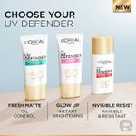 Buy L'Oreal Paris UV DEFENDER INVISIBLE RESIST DAILY SUNSCREEN SPF50+ PA++++ 30 ml | Lightweight, Waterproof, Sweatproof & Protects from Pollution & Dust - Purplle