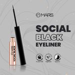 Buy MARS Social Black Smudge Proof Eyeliner For Women (5 ml) | Long Lasting | One Swipe Pigmentation | Waterproof Eye Liner | Quick-Drying Formula - Purplle