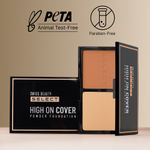 Buy Swiss Beauty Select High On Cover Powder Foundation with Sponge | Waterproof & Oil Controlling|16-Hour Wear-4 Neutral Buff 5.5 gm - Purplle