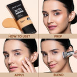 Buy Swiss Beauty Matte Maxx Cover Foundation | 24- Hour Stay | With Hyaluronic Acid & Vitamin E | Oil-Control Formula 3-Light Warm 30 gm - Purplle