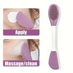 Buy Trendzie Skin Care Silicone 2 in 1 Face Mask Applicator & Facial Cleansing Massager (Assorted Color) 1 pc - Purplle