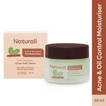 Buy Naturali Acne & Oil Control Gel Moisturiser With Superfoods Willow Bark & Neem Fights Active Acne 50 ml - Purplle