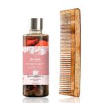 Buy Nat Habit Dual Tooth Kacchi Neem Comb & Hibiscus Summer Dasabuti Hair Oil Combo - Combo of 2 - Purplle